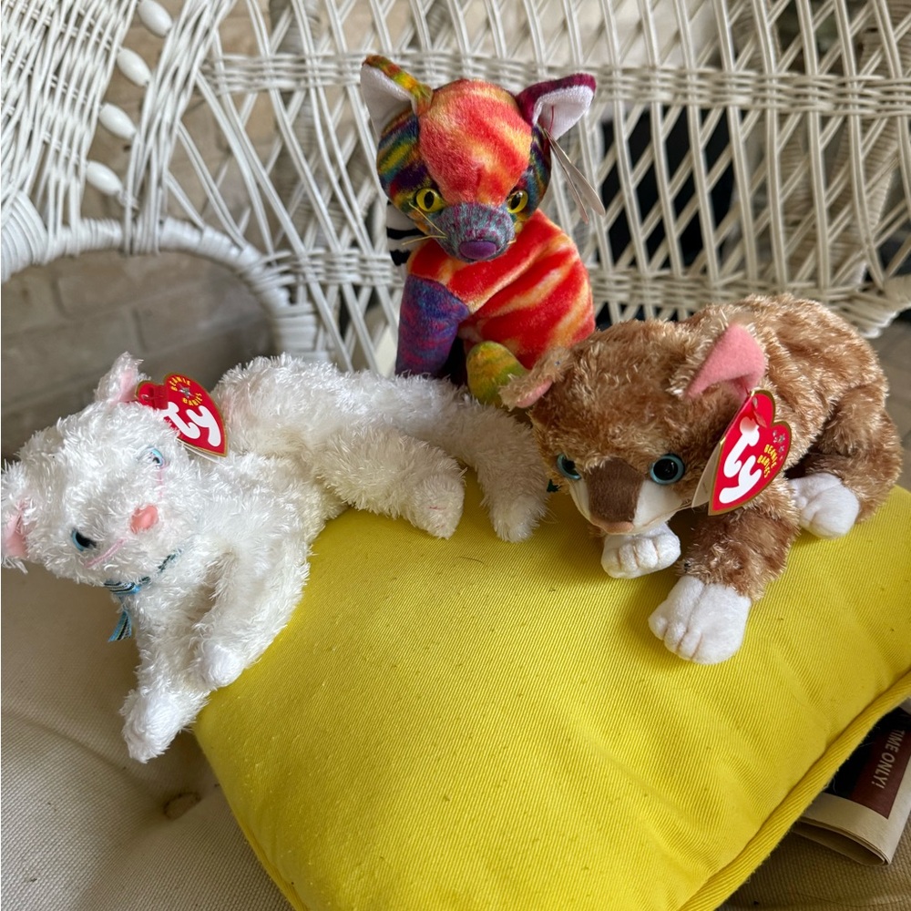 Ty Beanie Babies Cat Trio